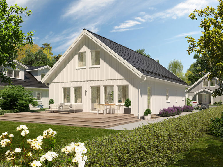 Bilde av husmodellen Fanny med standard tak