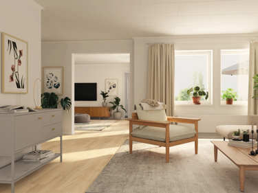 Bilde av standard stue i vinkelhuset Josefine