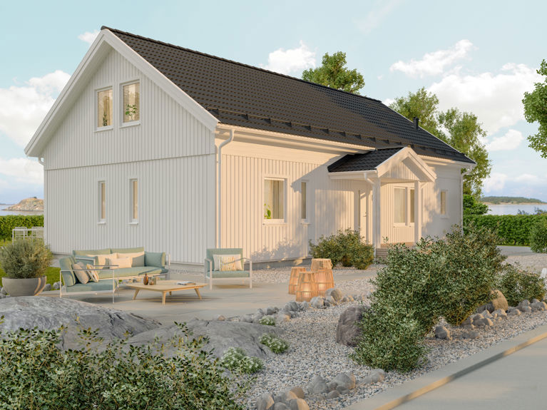 Bilde av husmodellen Astrid med forhøyet veggliv