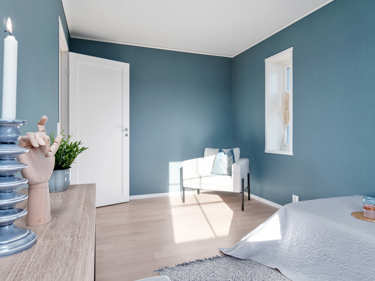 Bilde av gjesterommet i husmodellen Astrid