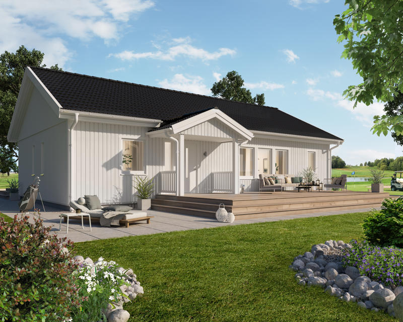 Bilde av hus på ett plan - husmodellen Minna