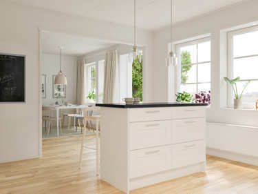 Bilde av kjøkkenøy i huset Fanny