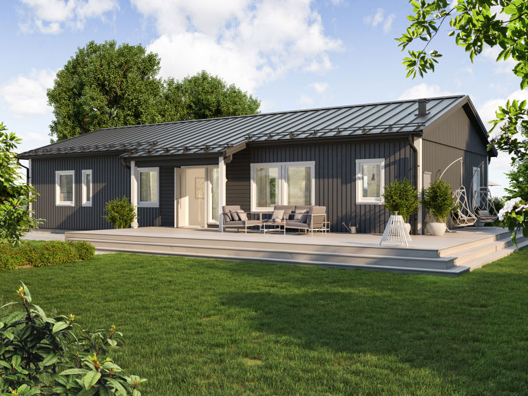Bilde av husmodellen Linnea med moderne takpakke