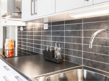 Bilde av kjøkkenbenken i huset Edith