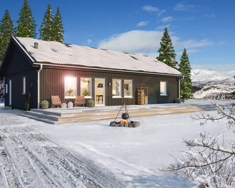 Bilde av huset Eva med basseng