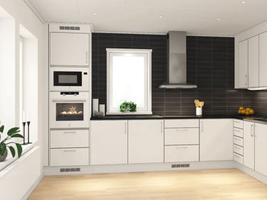 Bilde av standard kjøkkenfronter i husmodellen Alvar