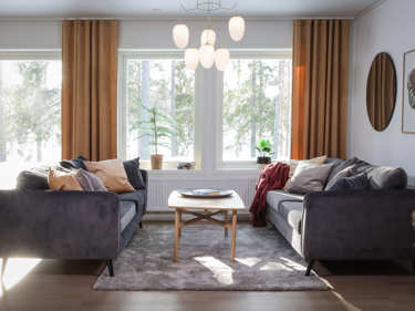 Bilde av stue i huset Eva