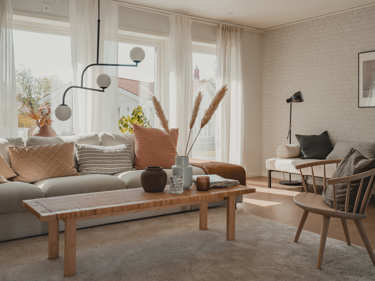 Bilde av stue i huset Linnea 2.0
