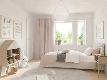 Bilde av barnerommet i huset Sofia