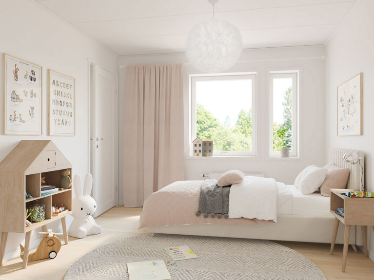 Bilde av barnerom i husmodellen Sofia