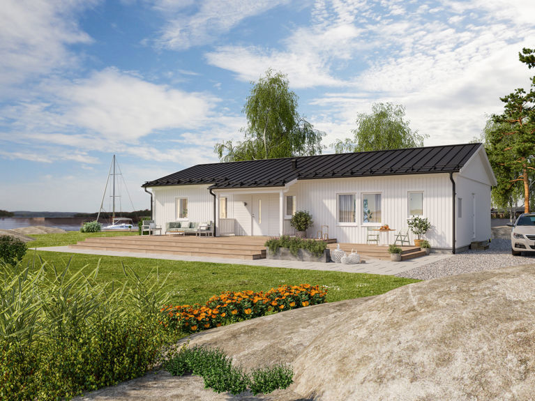 Bilde av husmodellen Mikael med moderne takpakke