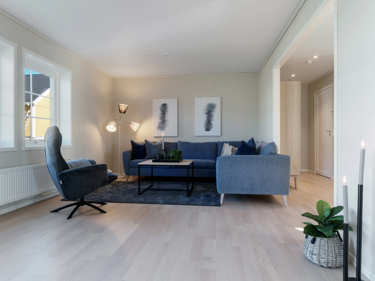 Bilde av sofakrok i husmodellen Astrid