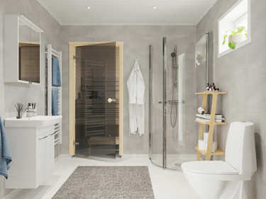 Bilde av bad med badstue - husmodellen Minna