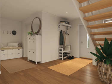 Bilde av flyttet entré i huset Fanny