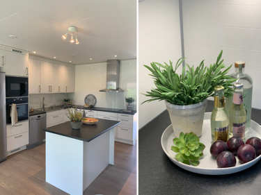 Bilde av kjøkken, kjøkkenøy og hvitevarer fra Electrolux - husmodellen Estelle