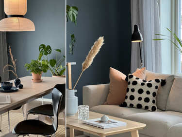 Bilde av stue i huset Linnea