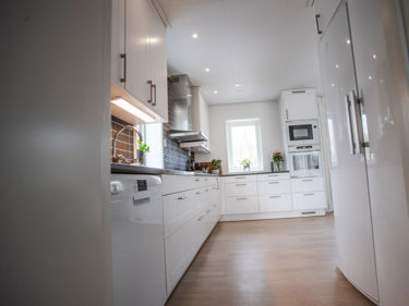 Bilde av kjøkken med hvit innbygningspakke fra Electrolux