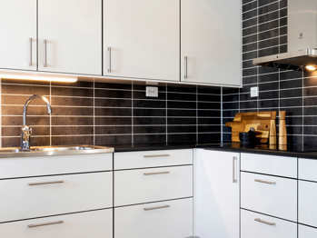 Bilde av standard kjøkkenfront som er inkludert i husprisen