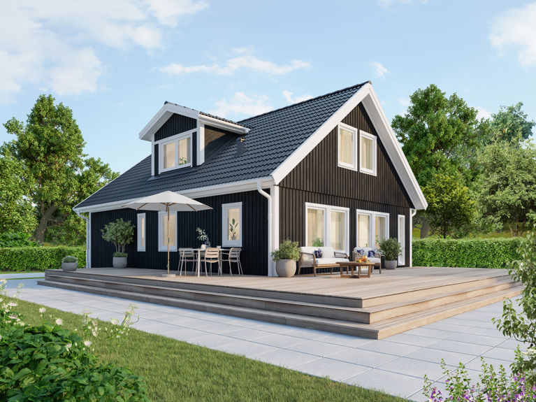 Bilde av Alvar med standard takvinkel og ark på taket