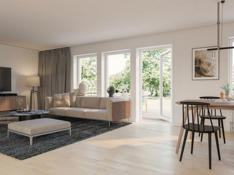 Bilde av stuen i huset Mikael