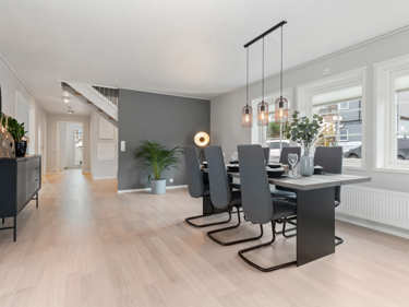 Bilde av spisestuen i huset Edvard