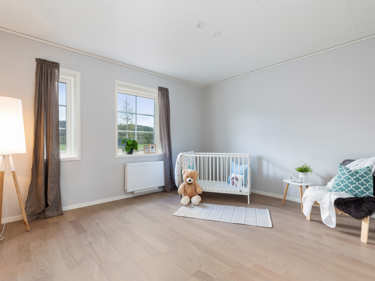 Bilde av babyens rom i vinkelhuset Regina