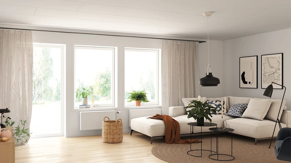 Bilde av stue i huset Minna