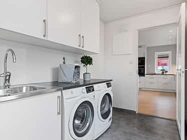Bilde av vaskerom med maskinpakke fra Electrolux - husmodellen Edvard