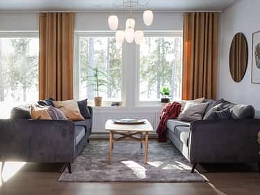 Bilde av stue i huset Eva