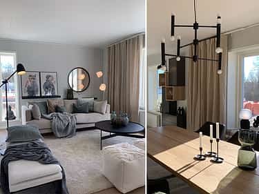 Bilde av stuen i huset Åse