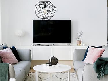 Bilde av interiøret i tv-stua