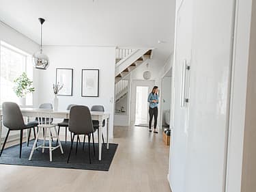 Bilde av stueområdet i huset