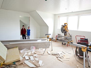 Bilde av oppussing på innsiden av huset