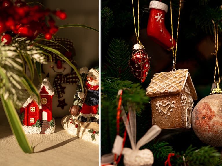 Bilde av vintage julepynt og kuler