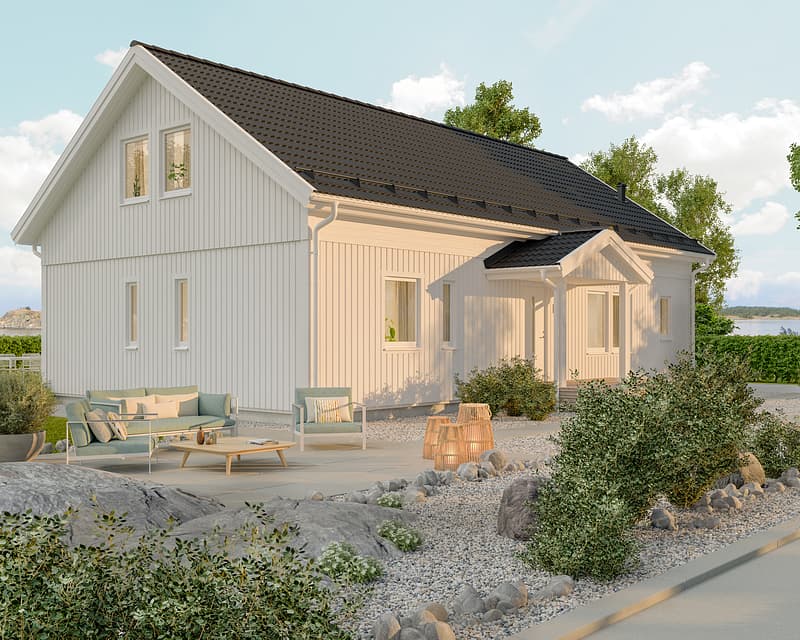 Bilde av husmodellen Astrid med forhøyet veggliv