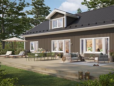Husmodellen Henrik med 34 graders takvinkel
