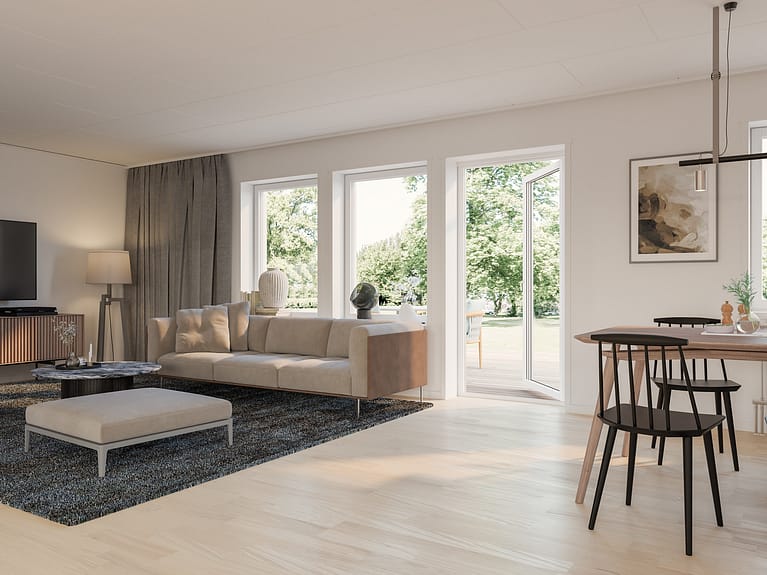 Bilde av stuen i huset Mikael